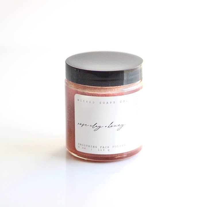 Wicked Soaps Co. - Wholesale Facial Exfoliant/Scrub - Rose Clay + Honey Face Polish | Gentle Exfoliating Glow2