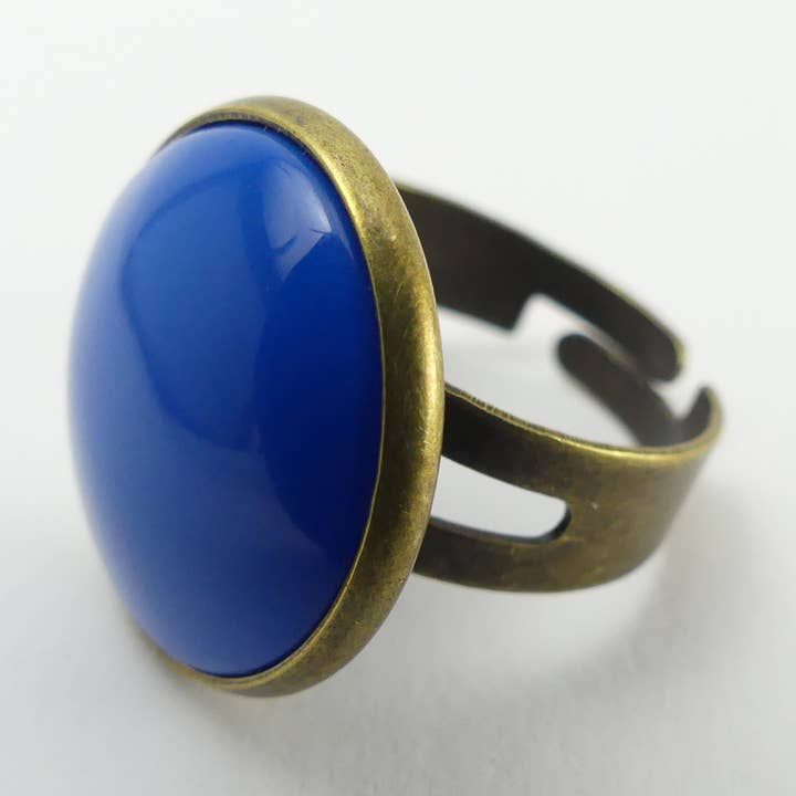 Retro Mörk Turkos Blå Ring för wholesale av YuuBiJou