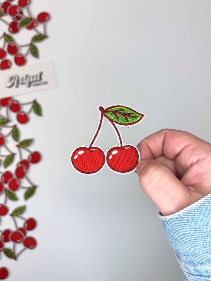 Cherries - Iron-on Patch for wholesale by Artful Transfers