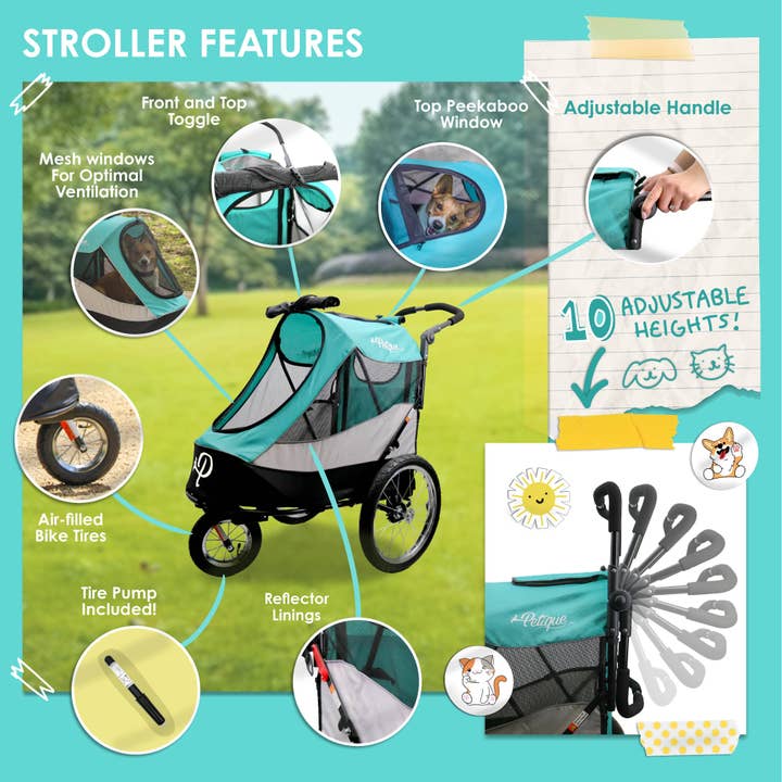 Only An Ocean Europe - Wholesale Pet Carrier - Cat/Dog - Petique Trailblazer Pet Jogger38