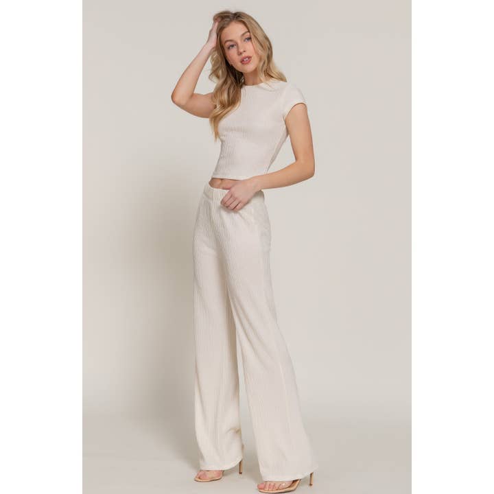 Style Up - Wholesale Top & Pant Set (NOT Loungewear) - Women's - CROP TOP AND FLARE PANTS SET4