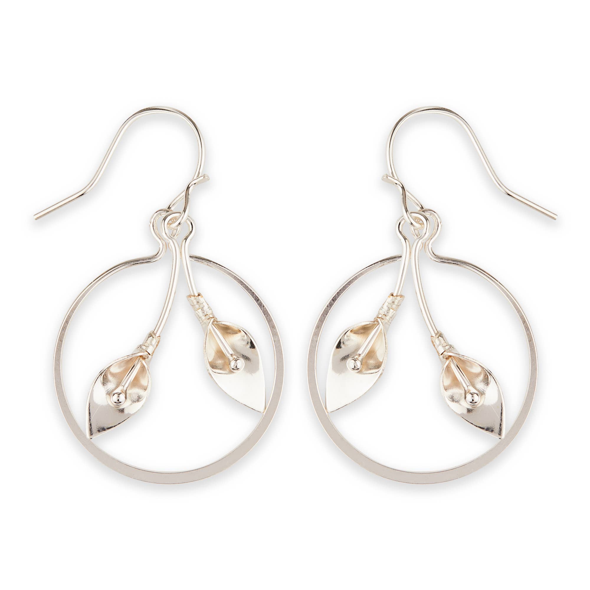 Mark Steel Jewelry - Wholesale Dangle Earrings - Calla Lily Wreath Dangle Earring1