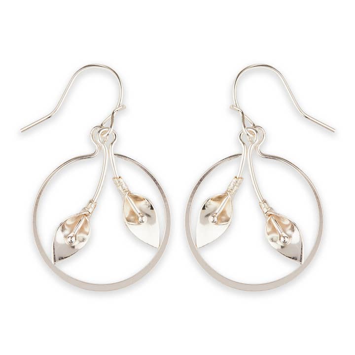 Mark Steel Jewelry - Wholesale Dangle Earrings - Calla Lily Wreath Dangle Earring1