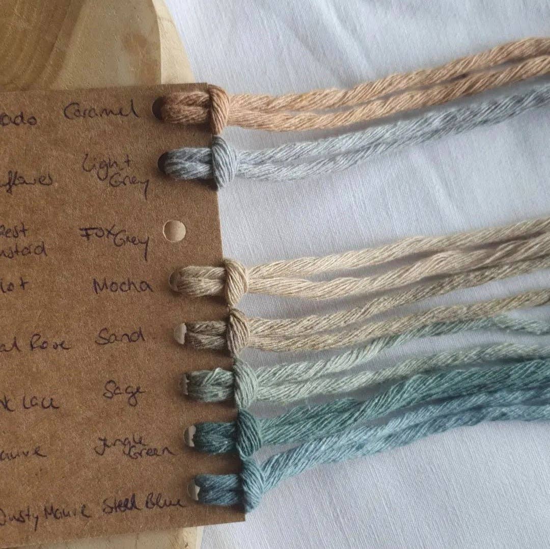 Makramee Manufaktur - Vente Fils à tricoter - Fil de macramé coloré 3 mm en coton 100 % recyclé3