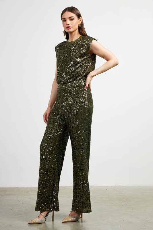 SKIES ARE BLUE - Wholesale Pants - Women's - Sequins Semi Flared Pants12