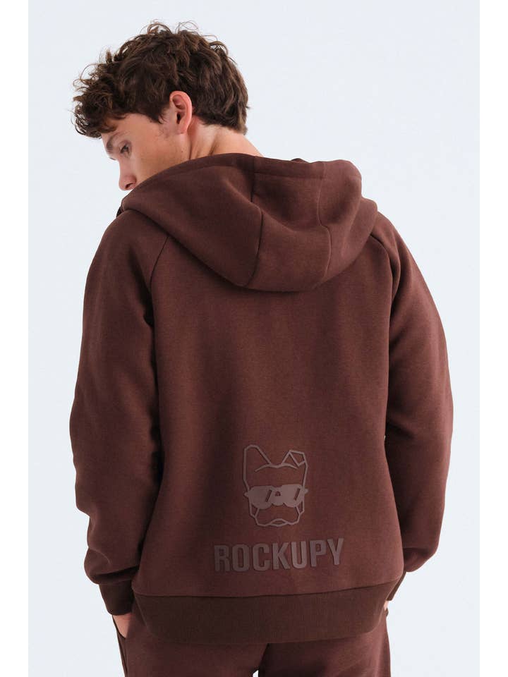 Rockupy - Wholesale Hoodie - Unisex - Chocolate Chris Unisex Zip Up Hoodie