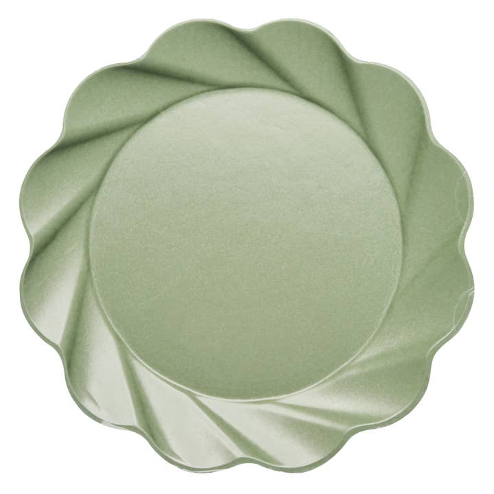 Simply Eco Compostable Bamboo Extra Large Dinner Plate Sage/8pkg for wholesale by Sophistiplate