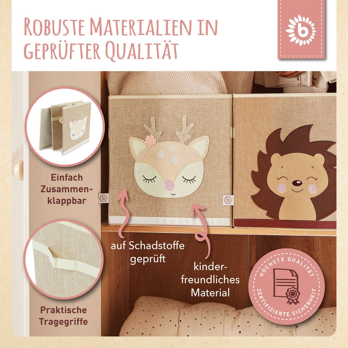 Bieco Spielwaren - Wholesale Toy Storage Box - Kids & Baby - Storage Box Deer Ella4