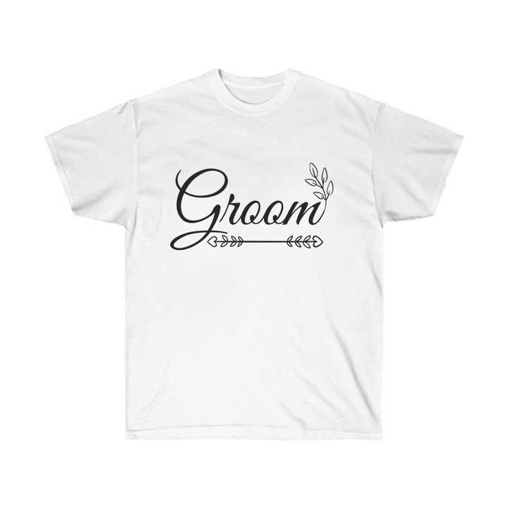 T-shirt de mariage avec lettrage Grooms pour la vente par Luluizy Designs Co.