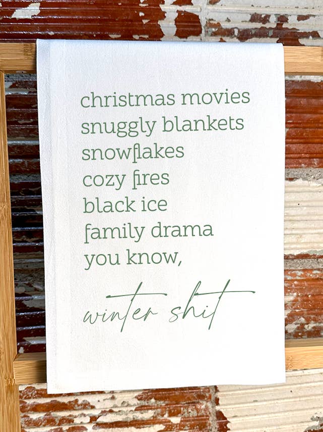 Toalha de chá de inverno por atacado de Mixed Ethically