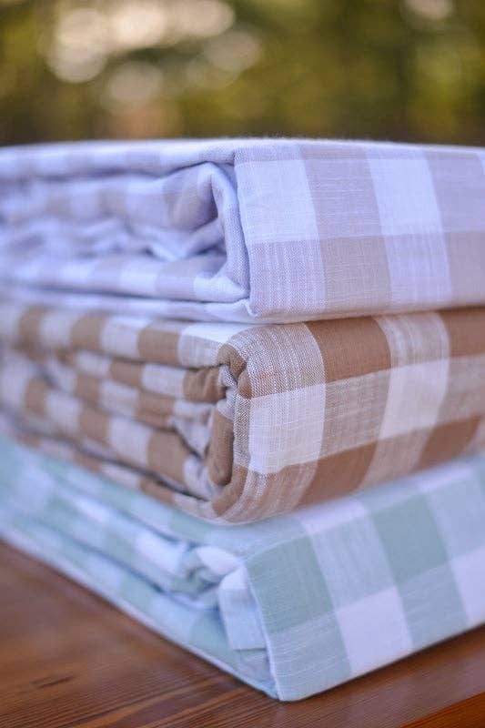 Maggie Griffin at Home - Wholesale Tablecloth - Everyday Linens Line- Check Linen Tablecloth2