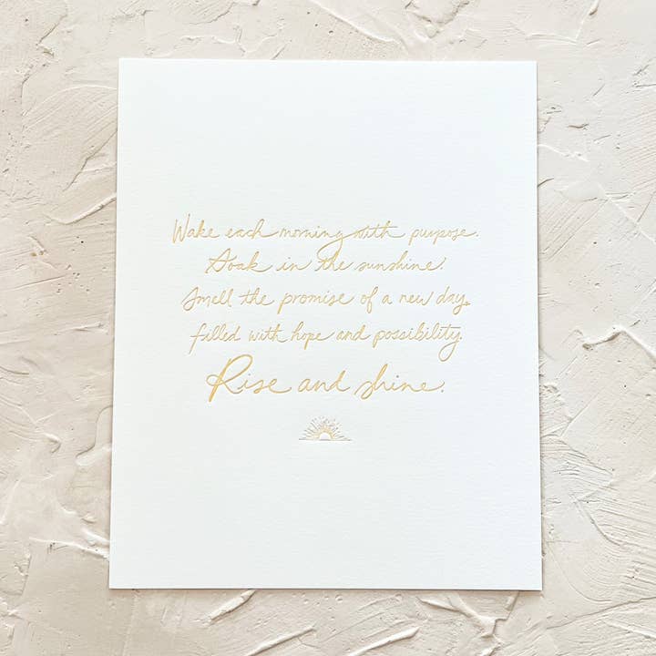 Impressão artística Rise & Shine por atacado de Belle & Union