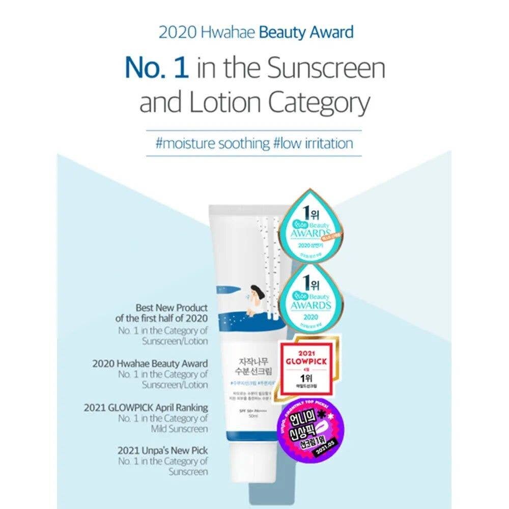 SKEEN - Wholesale Sunscreen - Round Lab Birch Moisturizing Sunscreen Spf 50+ Pa++++ 50Ml3