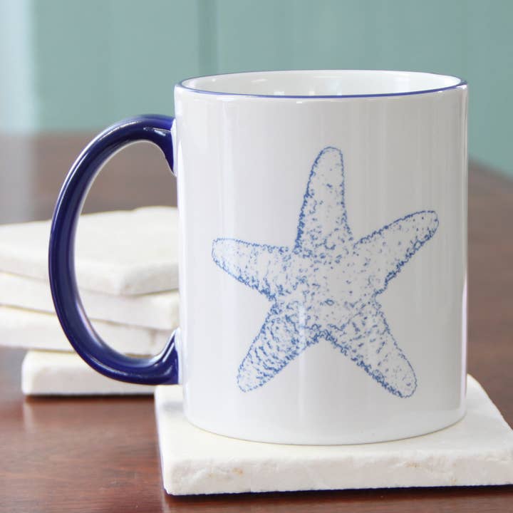 MUG3622 (MUG32) - sjöstjärna Line Art 11oz. Mugg för wholesale av Paint The Town