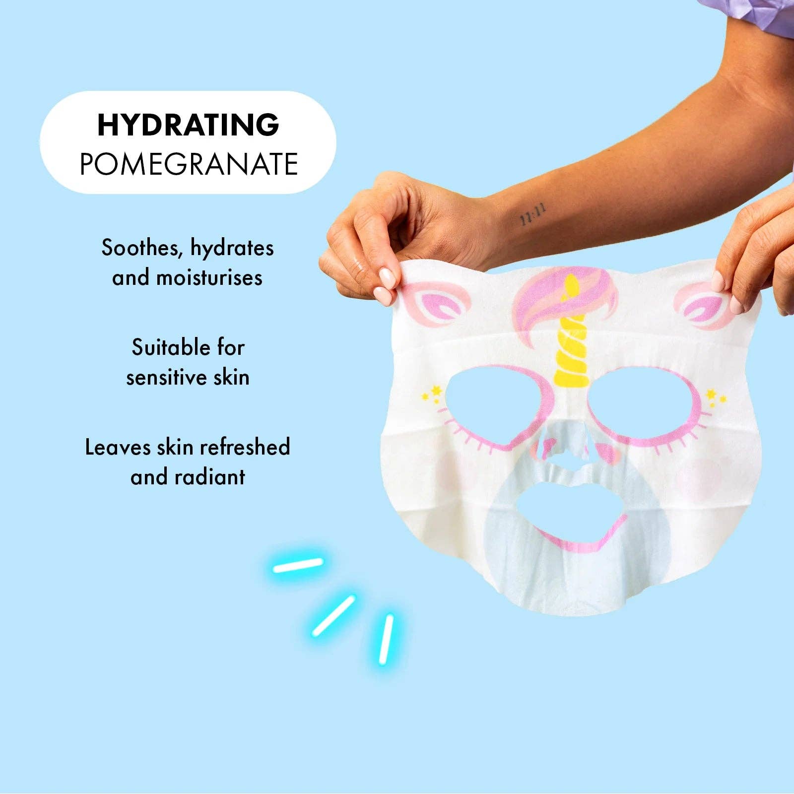 Beauty Goddess – wholesale Skincare face mask – 7th Heaven Go Wild Pamper Box Skincare Gift Set - 6 Printed Animal Face Masks and 1 Panda Headband Childrens Gift8