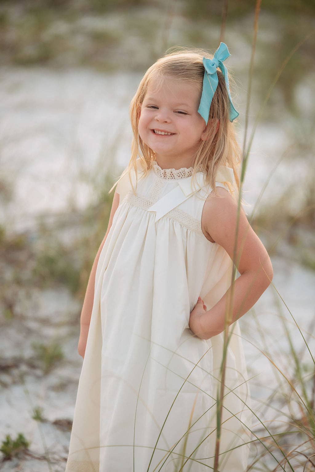 Posh Pickle - Vendita all'ingrosso Vestito - Bambini - Vestito Senza Maniche Ecru Cambridge Heirloom5