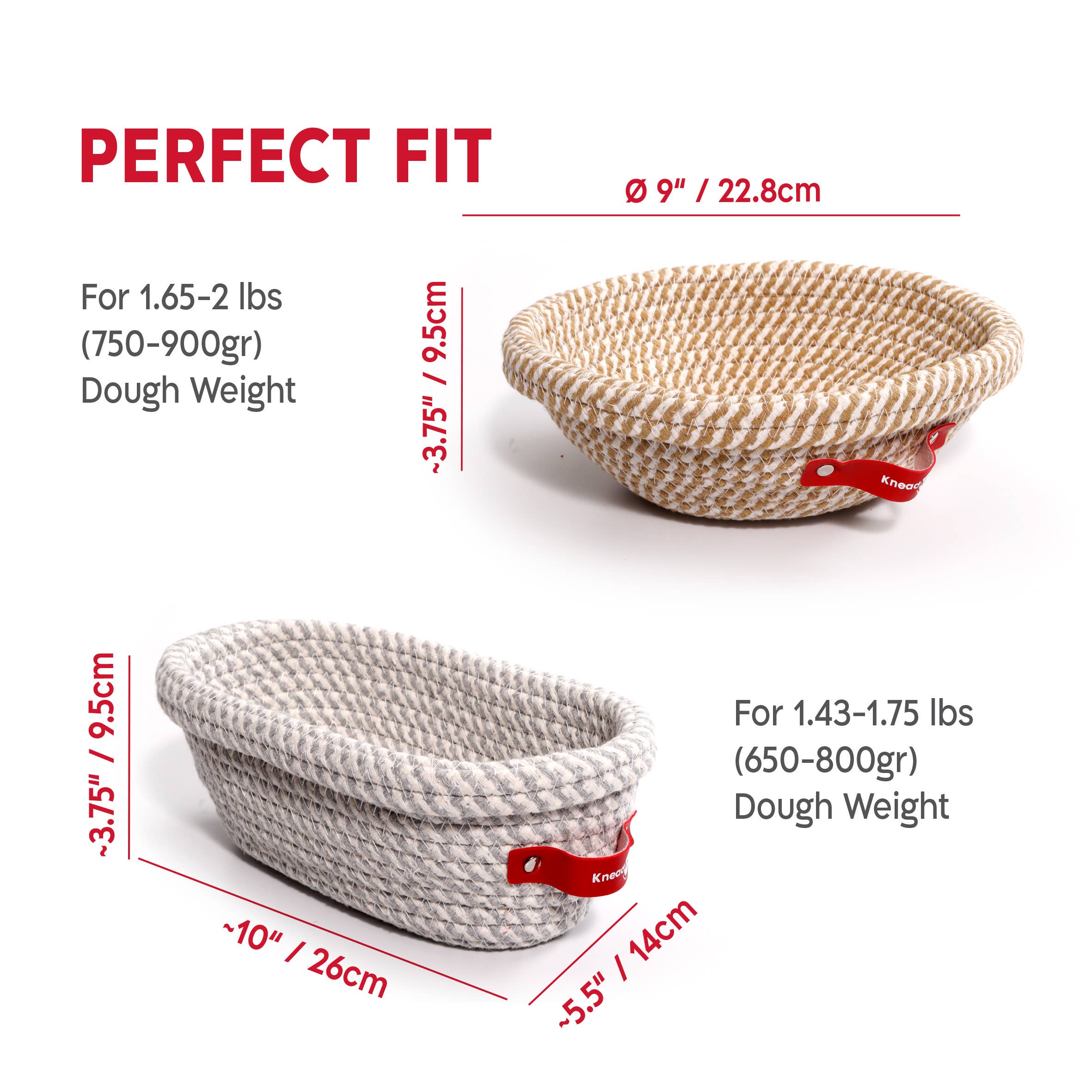 KneadAce – wholesale Kitchen tool/gadget – KneadAce PRO Sourdough Kit: 34oz Jar-Baskets-Bread Lame 2