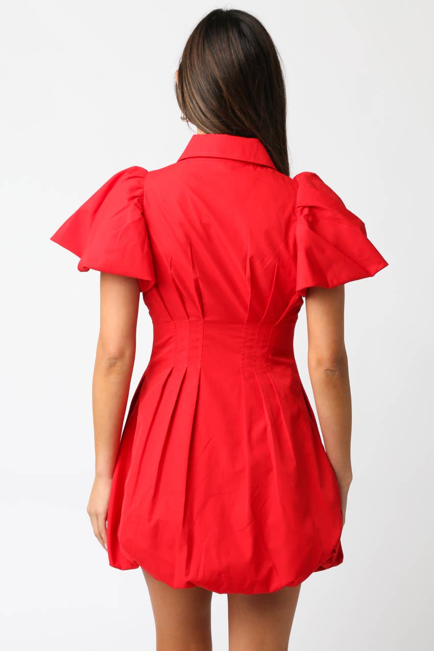 Olivaceous - Wholesale Dress - Women's - Melissa Bubble Mini Dress7