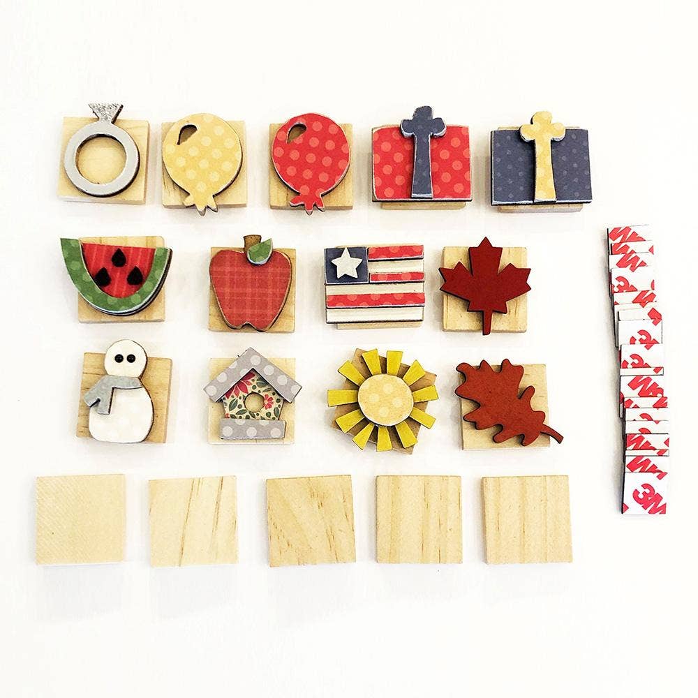 Foundations Decor – Engroshandel DIY-hobbysæt – Magnetisk kalender - Store dage ekstra fliser DIY1