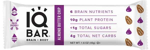 Hudson Meat Company - Wholesale Snack Bar - ALMOND BUTTER CHIP IQ BAR     -     IQ BAR0