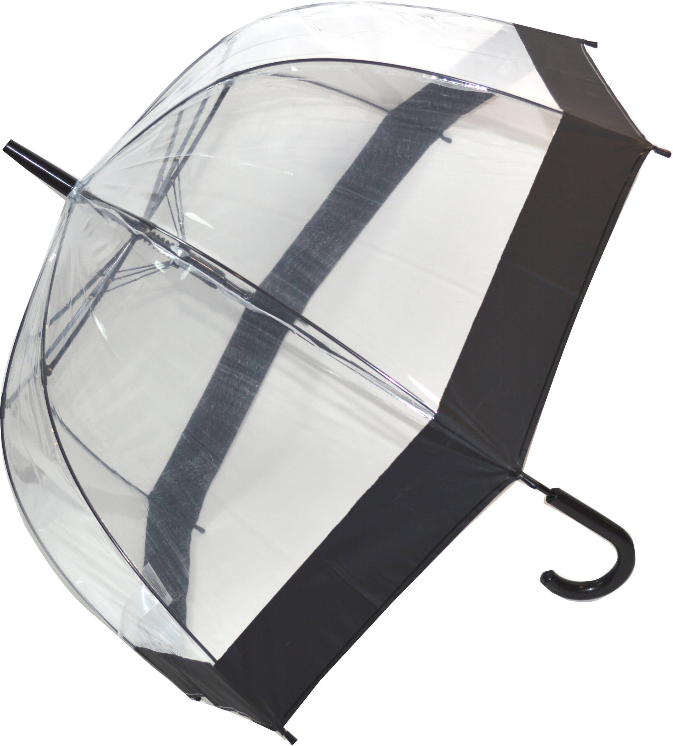 Stick Style Clear Dome Umbrella with Black Band from Soake for wholesale on Faire1