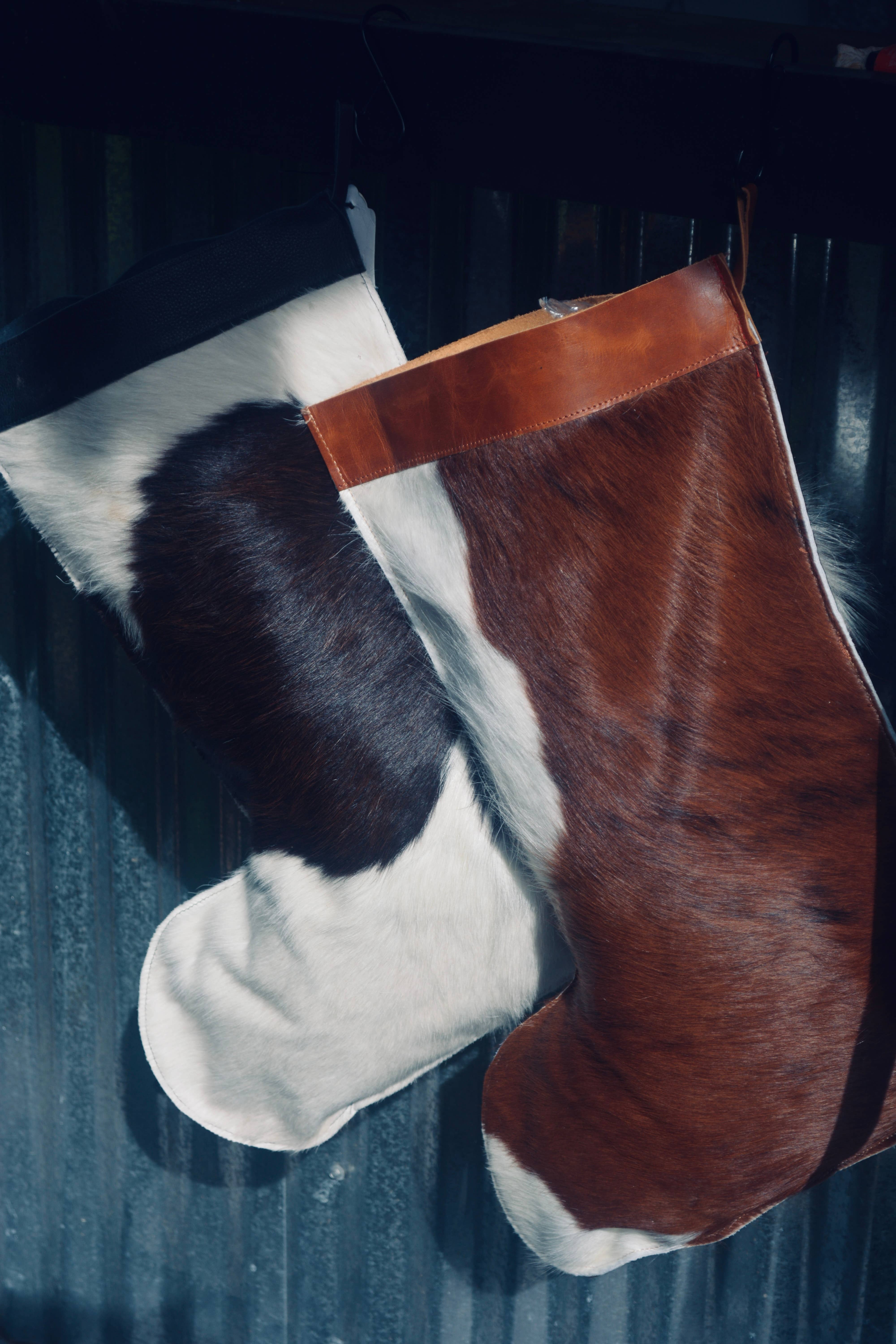 FRINGE & LUXE - Wholesale Christmas Decoration - Giant cowhide stockings 2