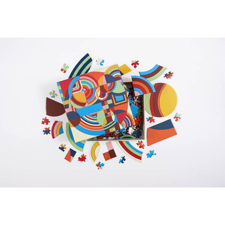 Chronicle Books - Wholesale Puzzle - Adult - Frank Lloyd Wright Hoffman House Rug 500 Piece Puzzle with Shape,