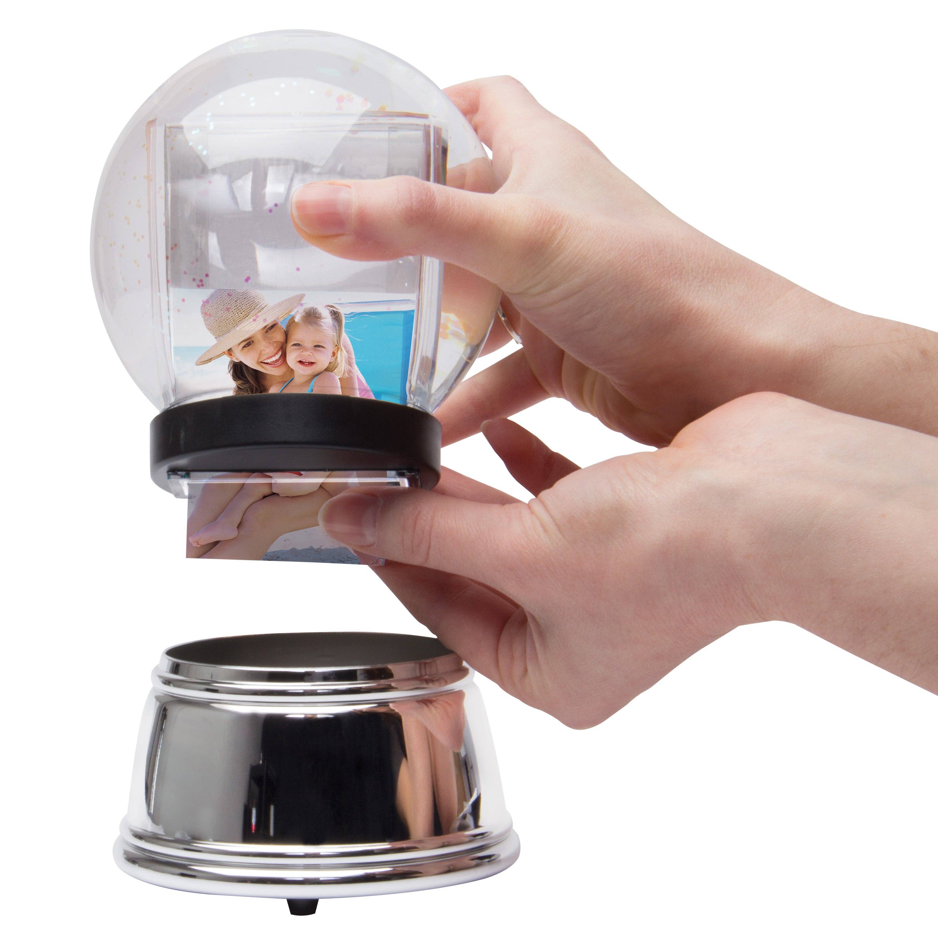 Neil Enterprises – Engroshandel Snekugle - Børn og baby – Sphere Photo Snow Globe med Chrome Base4