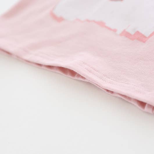 CHANG EN LLC - Wholesale Screen Printed T-Shirt - Kids - Cute Dog Print Girl's Top5