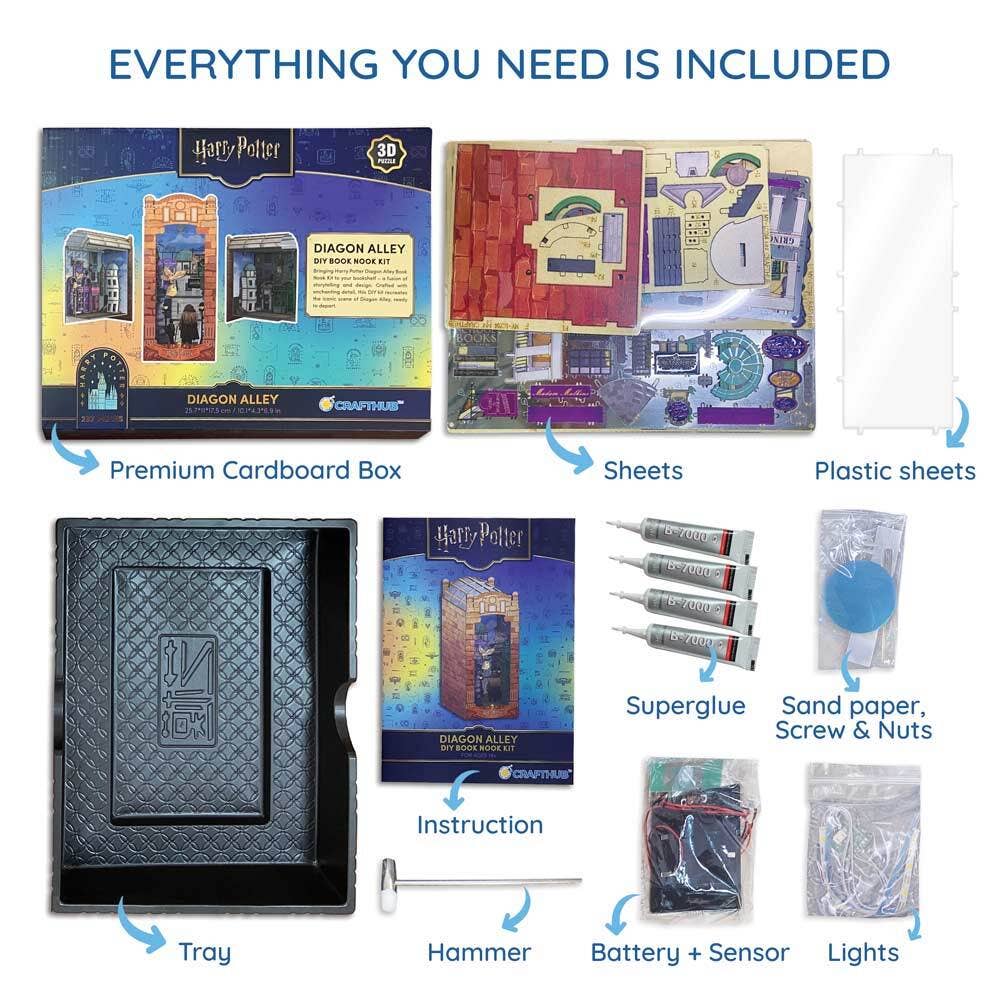 Crafthub - Wholesale DIY Craft Kit - Harry Potter: Diagon Alley - DIY Book Nook Kit9