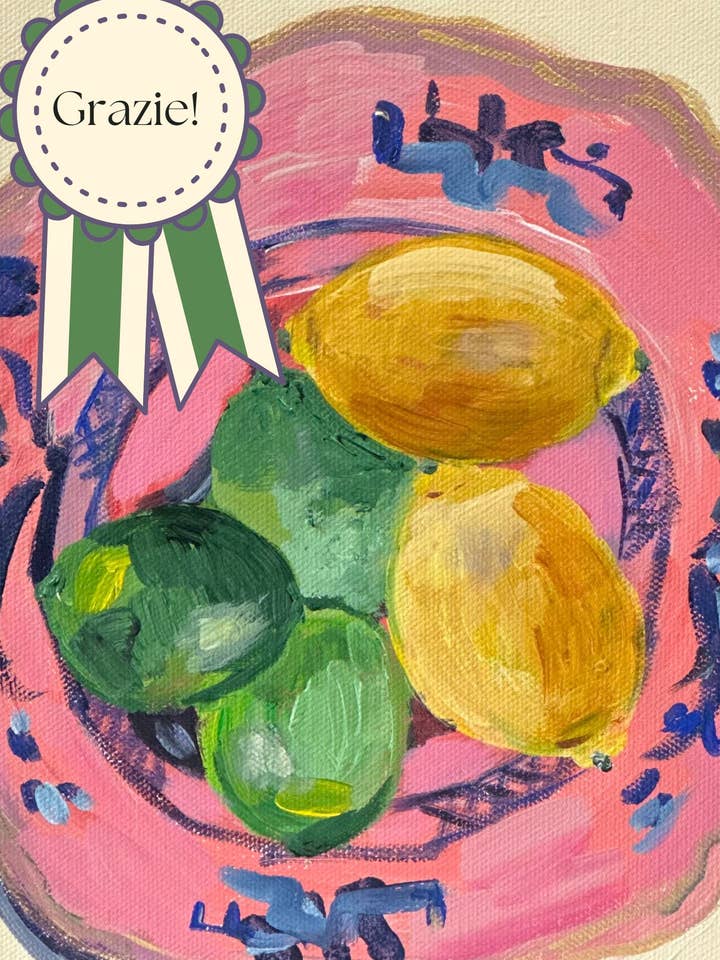 Lemon Lime Grazie Greeting Card for wholesale by Carpe Diem Papers