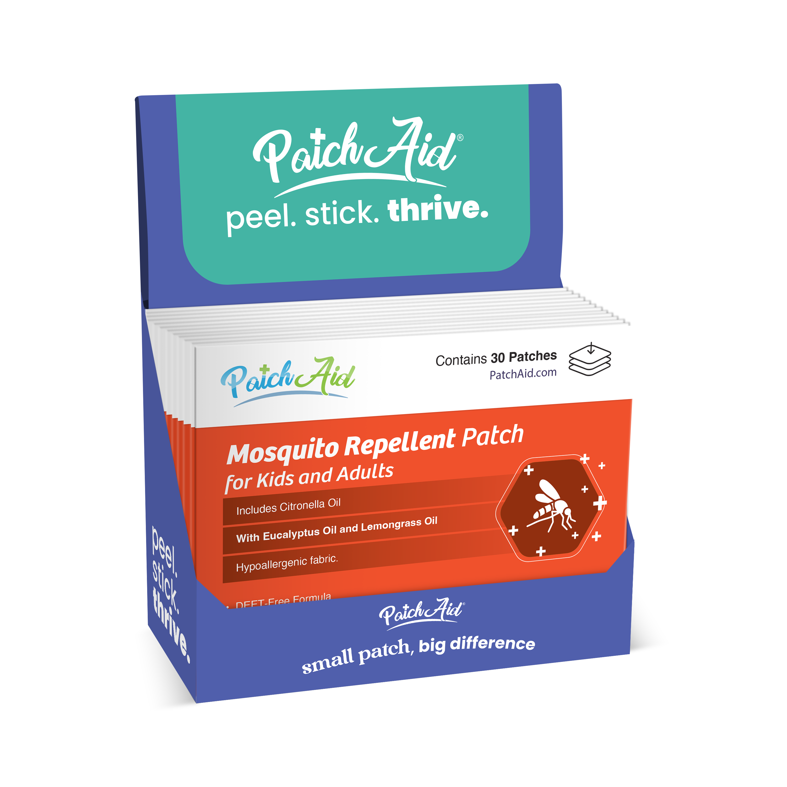 PatchAid - Vendita all'ingrosso Repellenti per insetti - Cerotto repellente per zanzare - Protezione naturale con oli essenziali0