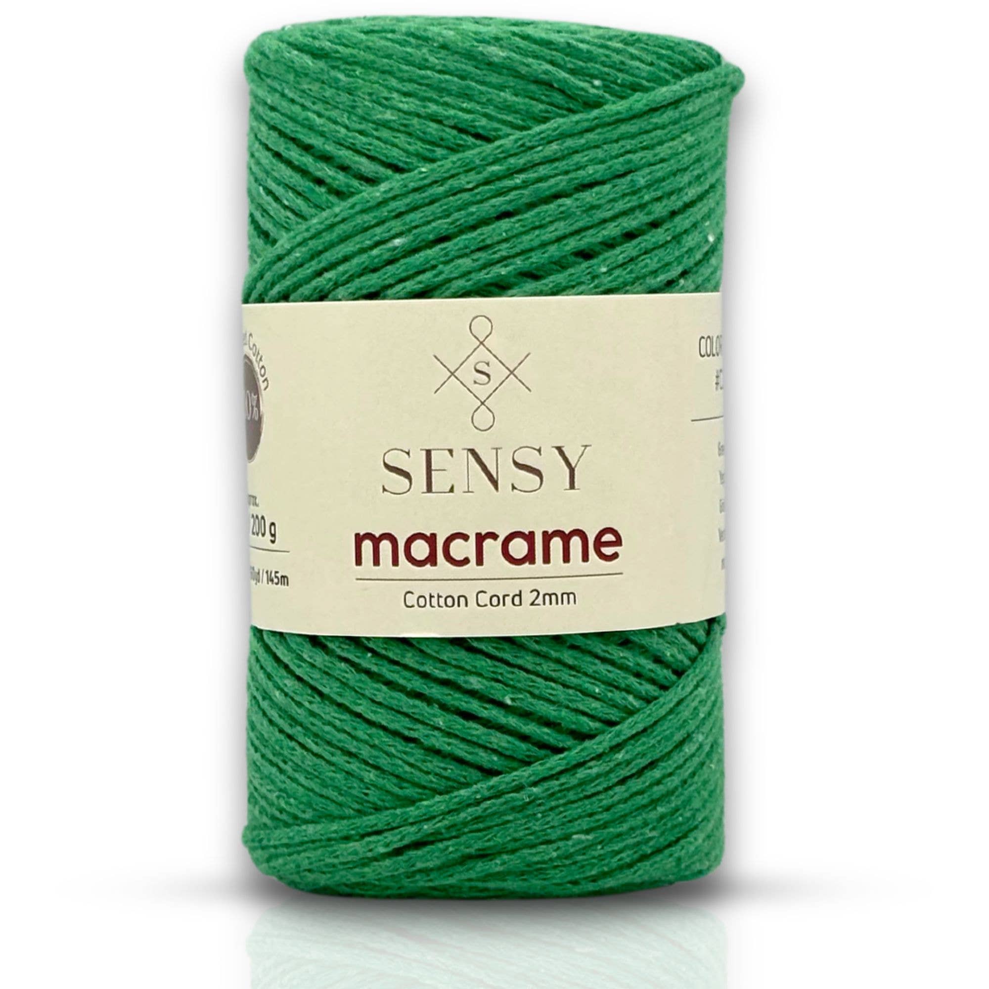 Sensy - Wholesale Yarn - Sensy Premium 2mm - 160 yards 100% Recycled Cotton Macrame Cord8