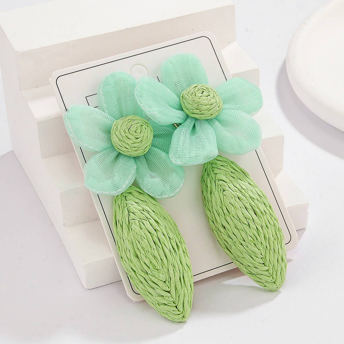 DOUBLJU - Wholesale Dangle Earrings - HANDMADE SWEET FLOWER ALMOND EARRINGS_CWAJE30494