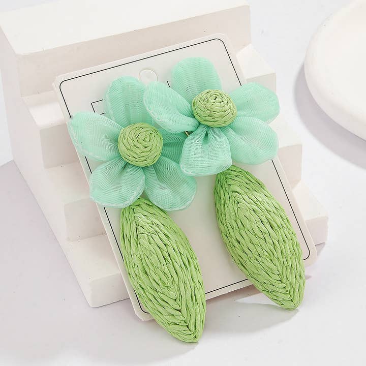 DOUBLJU - Wholesale Dangle Earrings - HANDMADE SWEET FLOWER ALMOND EARRINGS_CWAJE30494