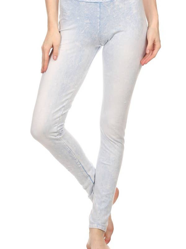 Acid Spray Dye Elastic Waist Leggings for wholesale by T-Party