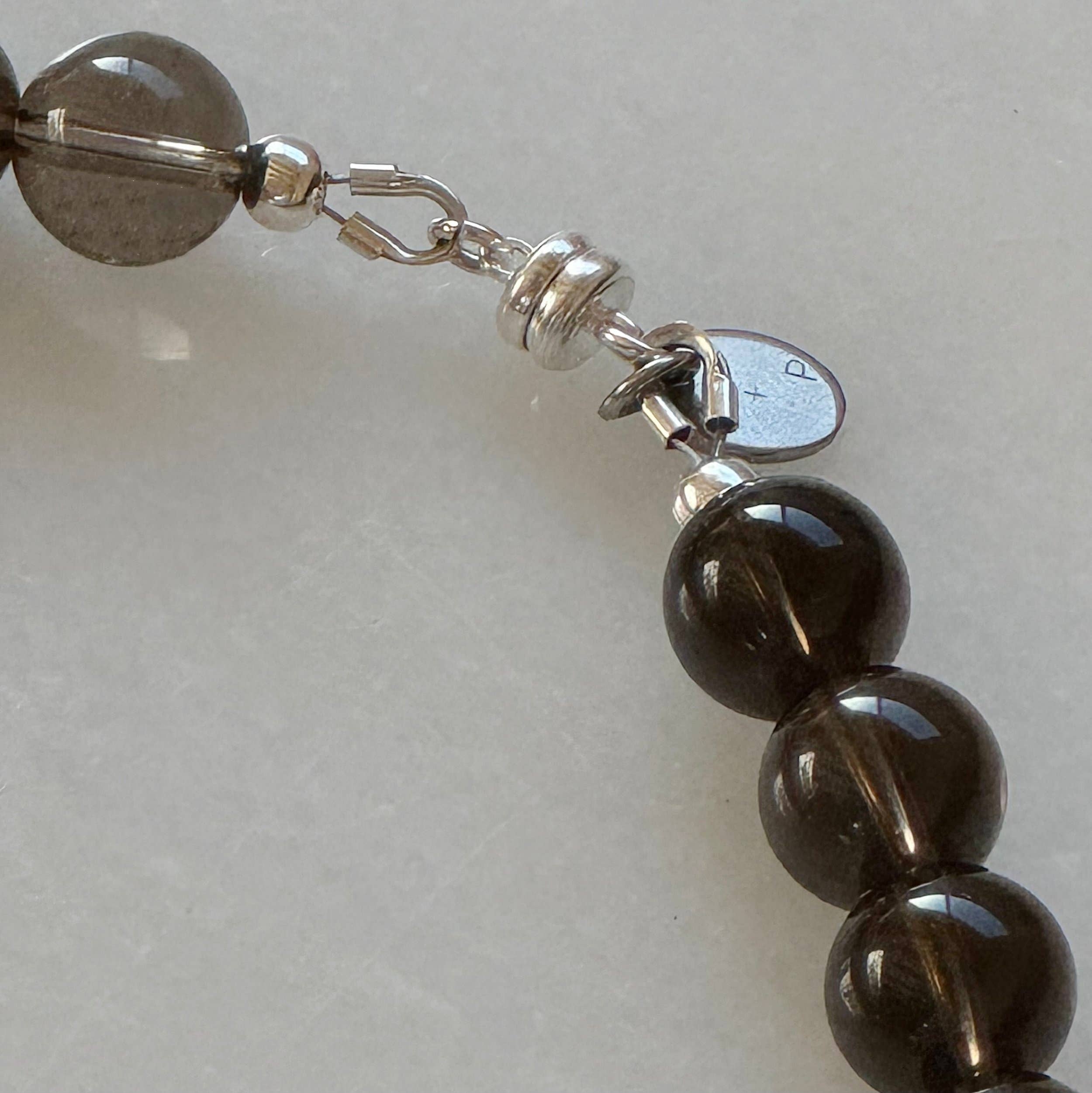 Sea + Pattern - Wholesale Beaded/Pearl Necklace - Short Smoky Quartz Necklace1