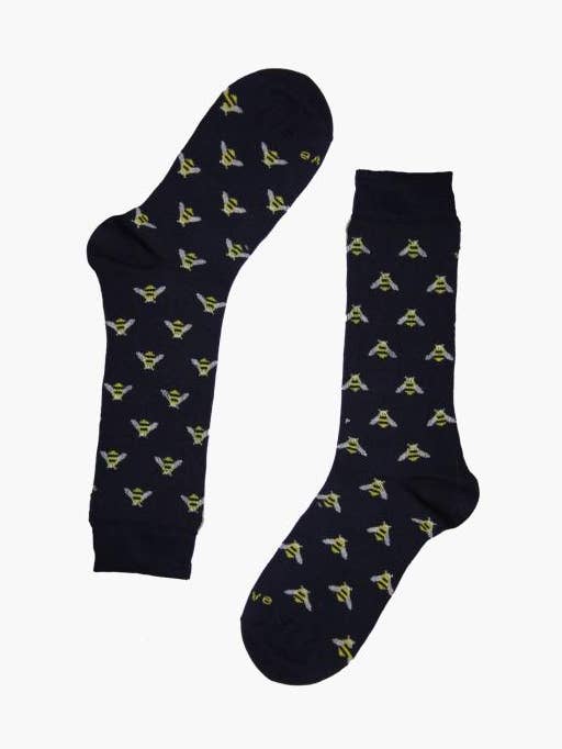 SHORT SOCKS BLUE BEES for wholesale by Naïve