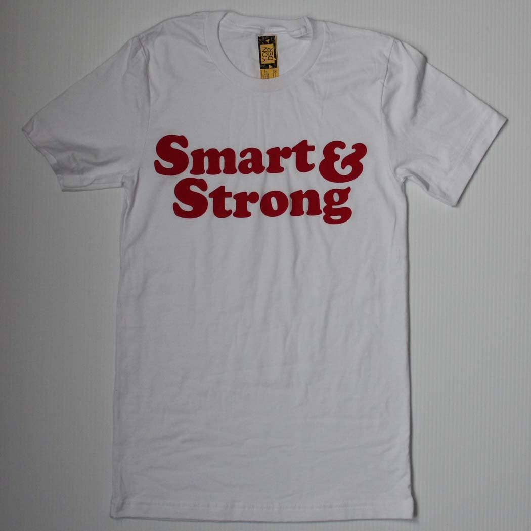 Yonder Studios - Wholesale Screen Printed T-Shirt - Women's - Smart and Strong Shirt in Red4