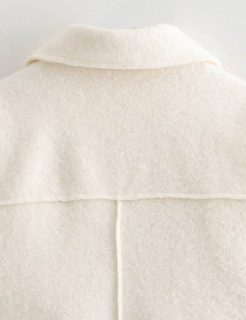 Sweetkama - Wholesale Jacket - Women's - Ladies Turn Down Collar Boxy Cropped Wool Blend Jacket11