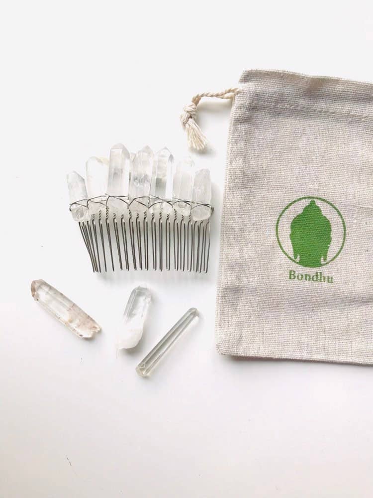 Bondhu Jewelry – wholesale Hårnålar – klar Crystal Quartz sten hårnål kam tillbehör1