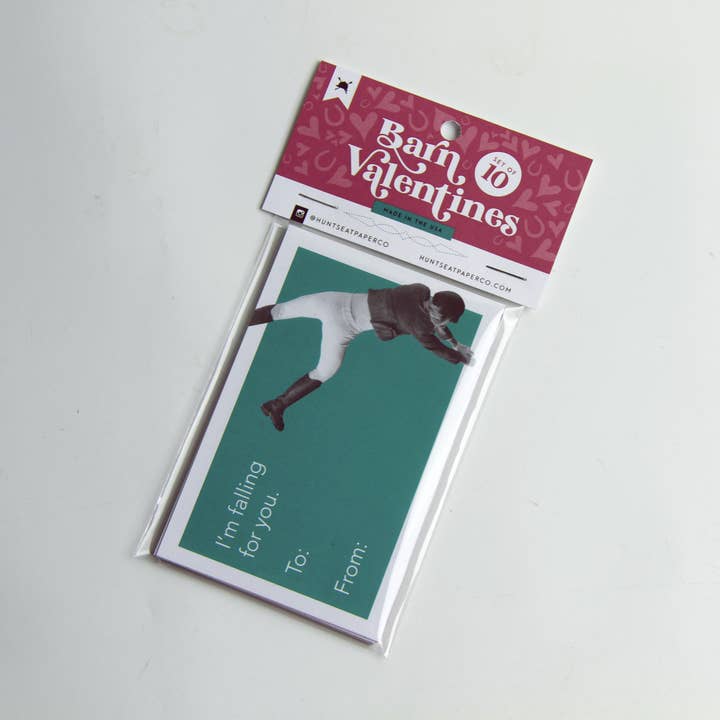 Equestrian Valentines - Set of 10 - Valentine's Day Cards for wholesale by Hunt Seat Paper Co.