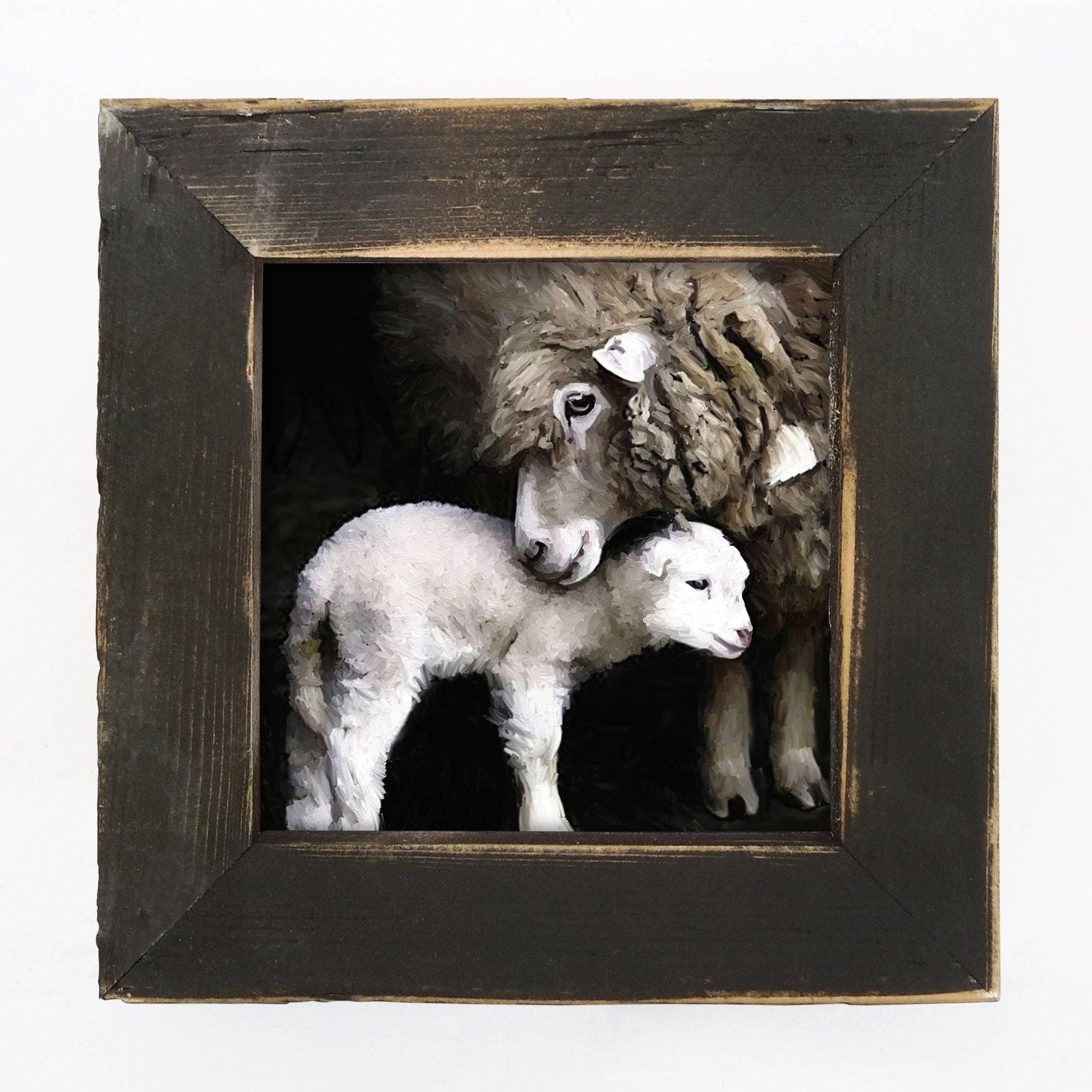 ginger blue - Wholesale Art Print - New born sheep6