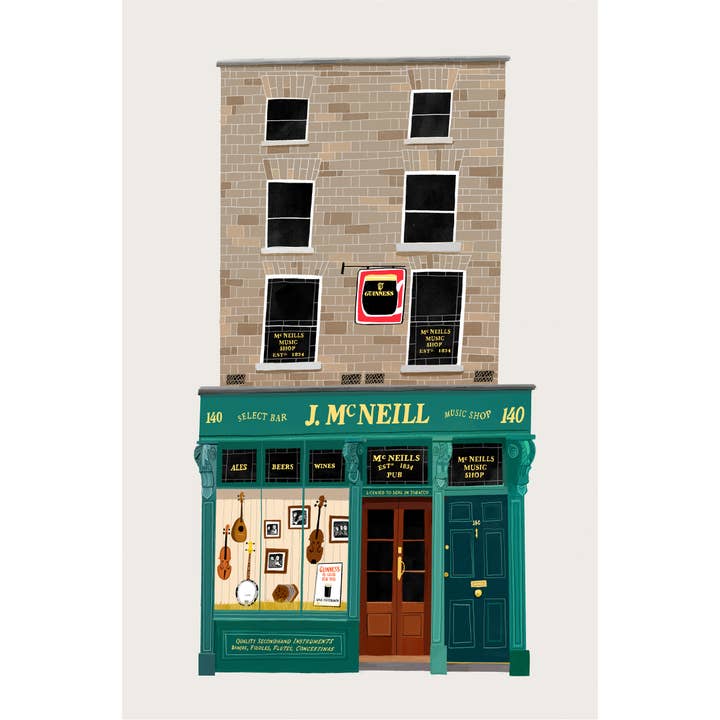Impression artistique, McNeill’s Bar, Dublin, Irlande pour la vente par Conor Langton Art