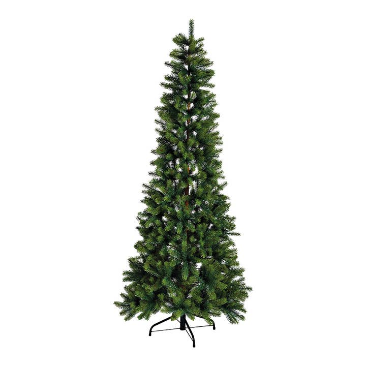 Slim Christmas tree, 878 tips made of green plastic (H) 180cm for wholesale by Wurm