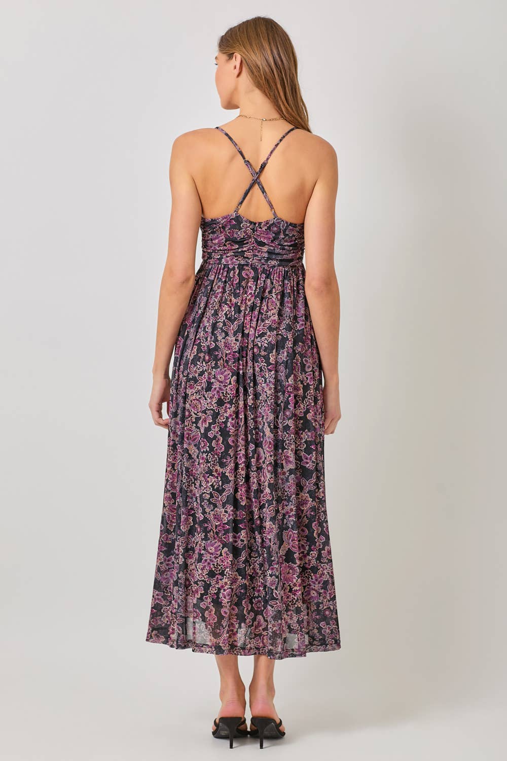 Mystree - Vendita all'ingrosso Vestito - Donna - 60646 Abito in Rete con Pieghe e Schiena Incrociata22