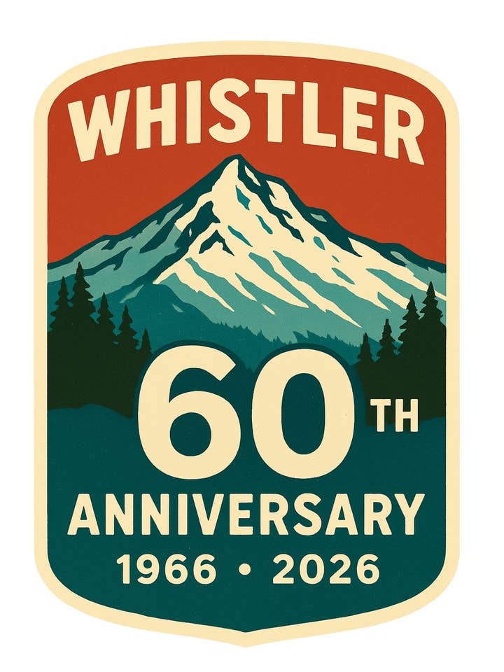Whistler 60th Anniversary Sticker 3 for wholesale by Northwest By Nature