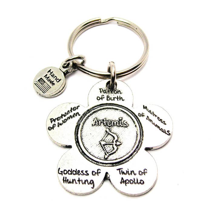Porte-clés Artemis Fleur pour la vente par Chubby Chico Charms