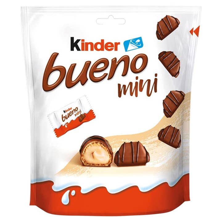 Kinder Bueno MINI Mælkechokolade Hasselnød 3,8 oz 6 stk. poser for engroshandel hos Long Island Candy Factory