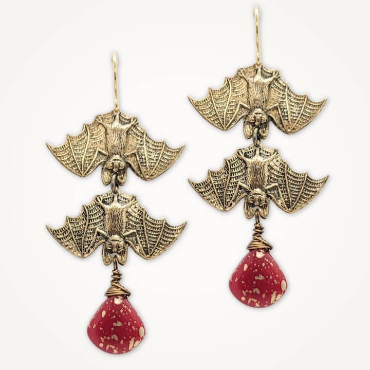 Brincos de Morcego Vampiro por atacado de Beatrixbell Handcrafted